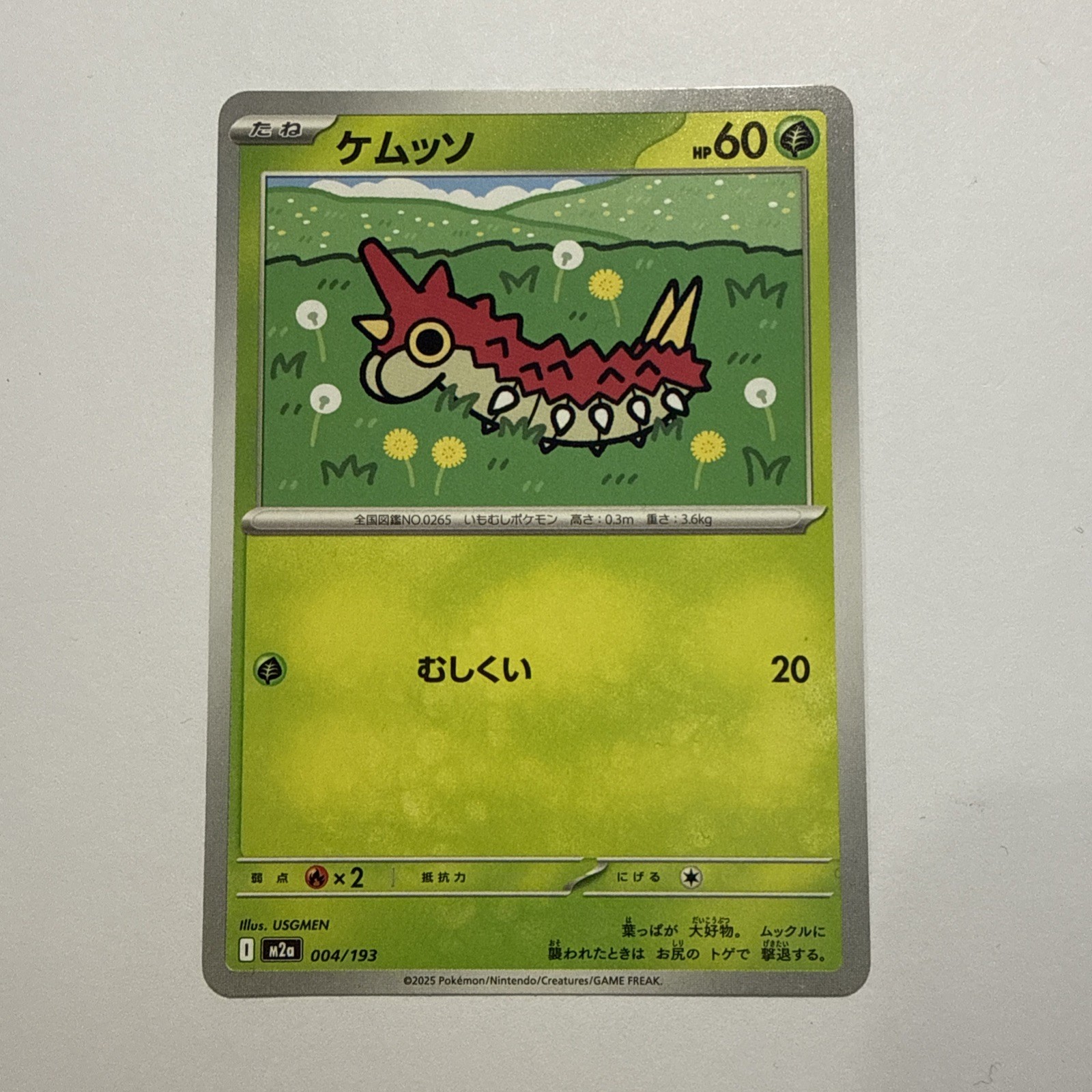 Wurmple 004/193 M2a MEGA Dream Pokemon Card Japanese M/NM