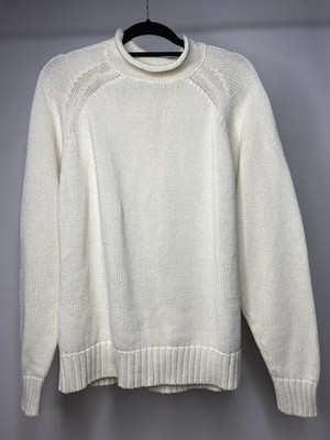 Alex Mill Alex Roll Neck Sweater Men's XL Ivory 100% Cotton Prep Casual Relaxed