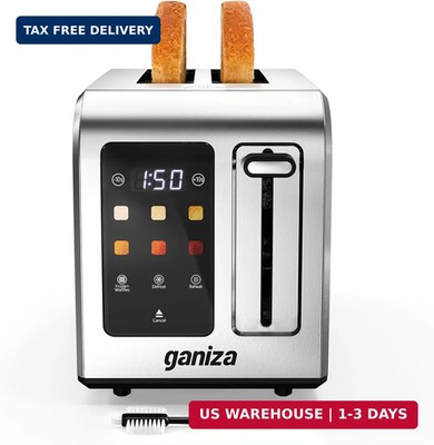 Ganiza Smart Toaster 2 Slice with Touchscreen, Digital Countdown Timer, Touch Sc