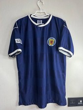 Scotland National Team 1986 Score Draw Retro Football Soccer Jersey Shirt size L