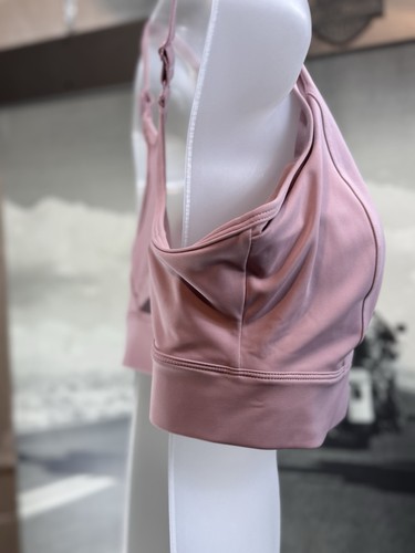 Yvette Sports Bra Womens X-Large Light Pink Front Zip Racerback Firm Support NWT - Picture 4 of 11