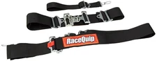 RaceQuip 711001 Black SFI 16.1 Latch and Link 5-Point Safety Harness Set with