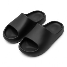 Unisex Cloud Slides Black EVA Foam Slippers Sandals  Men 5 / Women 6