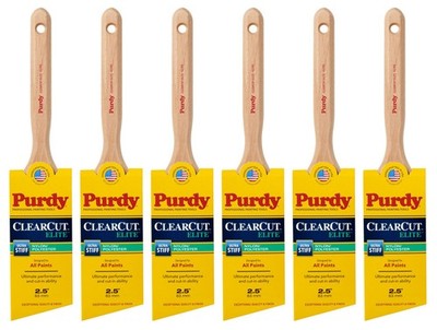 Purdy 6 Pack Clearcut Elite Angle 2-1/2'' Paintbrushes 144152825-6PK