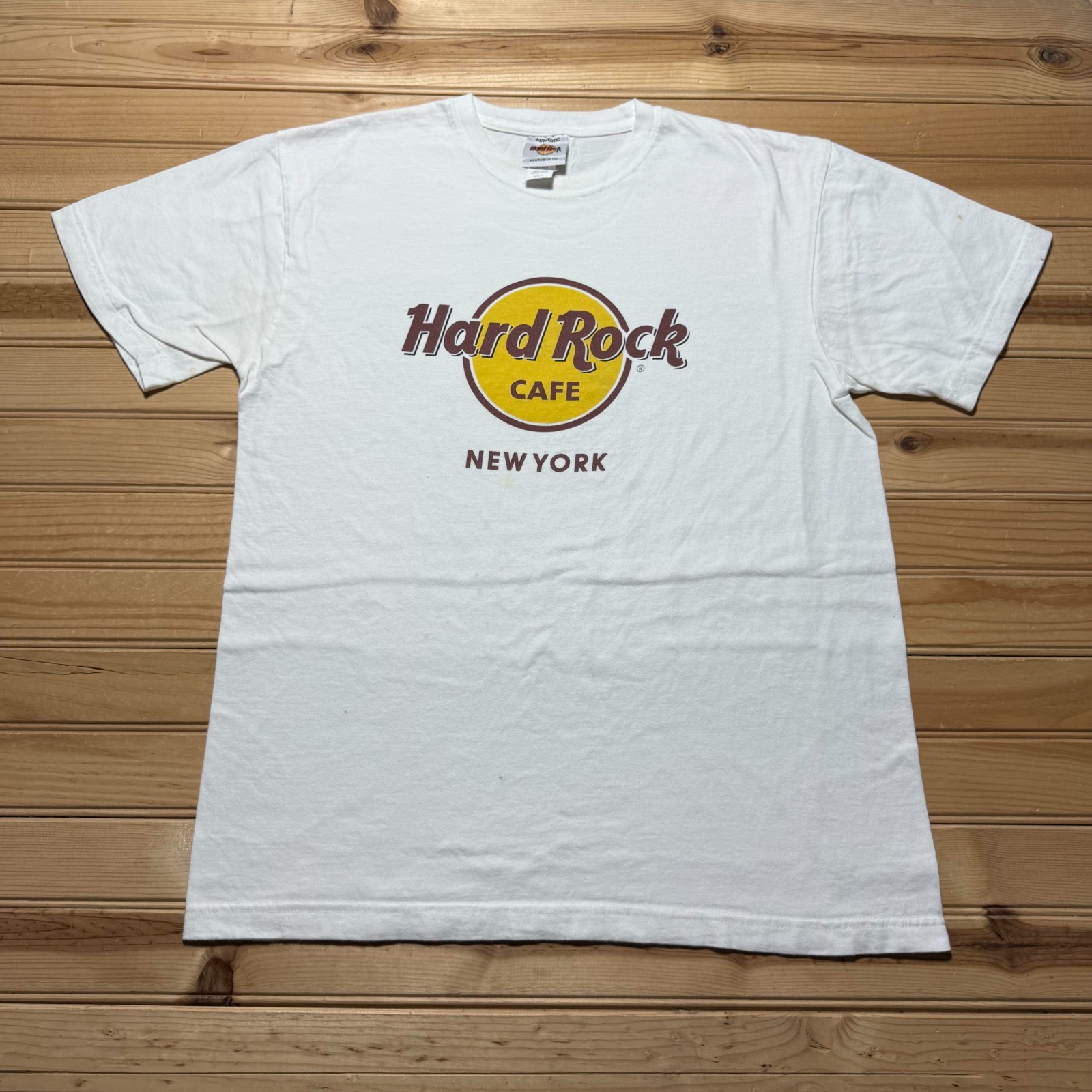 Vintage Y2K Hard Rock Cafe New York Classic Logo Graphic Souvenir T-Shirt Large