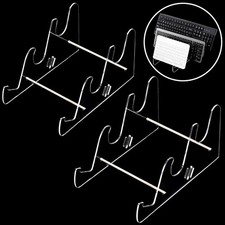 2 Pack Acrylic Display Stand, 3-Tier Mechanical Keyboard Holder, Desktop Clear