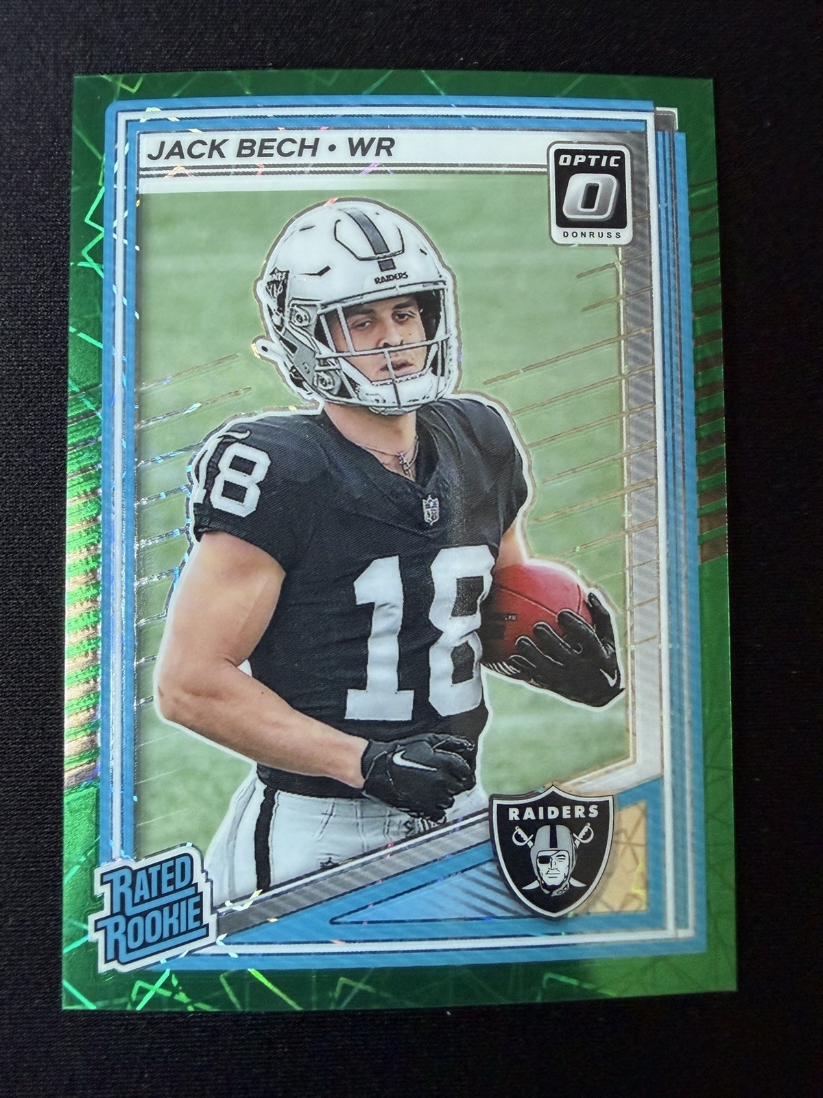 2025 Donruss Optic Jack Bech Green Velocity Prizm Rated Rookie SSP #211 RC