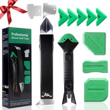 Silicone Caulking Tool Kit, Stainless Steel Caulk Remover  Grout Removal Too...