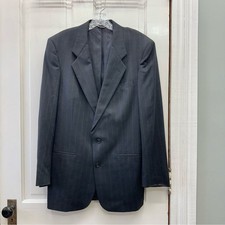 Christian Dior black suit sport coat pinstripe blazer men s