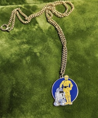 Empire Strikes Back Necklace Star Wars 1980 Jewelry R2D2 C3PO W Berrie 