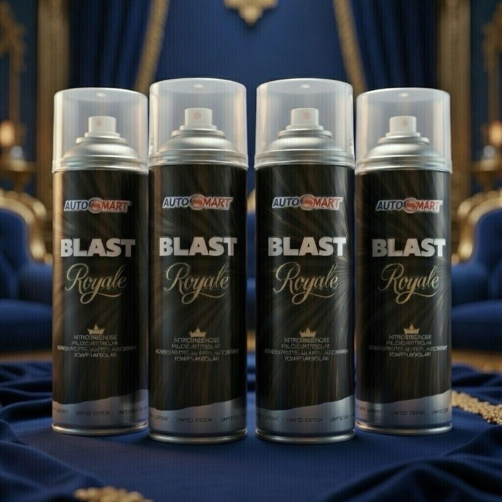 4 x AutoSmart Blast Royale Premium Car Home Office Gym Air Freshener Spray 400ML