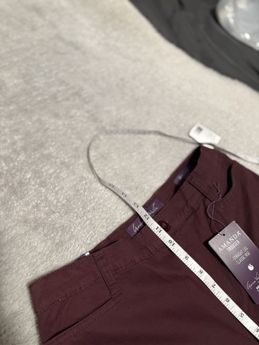 Gloria Vanderbilt Amanda Chino Classic Straight Pants 8 Burgundy - Photo 6/8