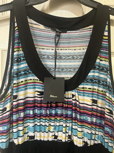 Milano Maxi Dress Womens XL Elasticized Empire Waist South West Print NWT - Picture 6 of 7