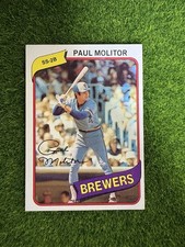 1980 Topps Paul Molitor Milwaukee Brewers #406 Baseball Card
