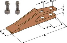 DENTE A FORCELLA MINIESCAVATORE VITE + DAD BENNA LAMA PUNTE MINIPALA CAT JCB BOB