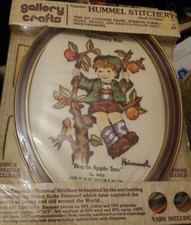 Gallery Crafts vintage Hummel Stitchery Kit Boy in Apple Tree 8032 Frame NIP