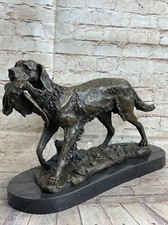 HUGE BRONZE LABRADOR GOLDEN RETRIEVER HUNTING DOG STATUE SCULPTURE ART ARTWORK