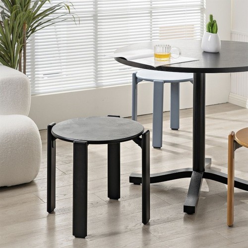 Dining room solid wood round stacked medieval modern simple round wooden stool - Picture 8 of 18