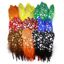 10/100pcs Beautiful Goose Feathers Skull Print High Quality Swan Handicraft