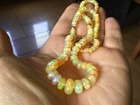Solid 9ct gold Fire Opal Necklace pendant 9k 375 FLASHY 🔥