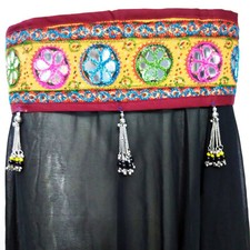 BELLY DANCE COSTUME BELT WOMEN BELLY BELT TRIBAL KUCHI HIP SKIRT WRAP GYPSY ATS
