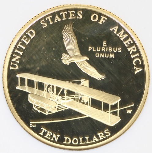2003-W First Flight Gold $10 NGC PF69 Ultra camafeo - Imagen 4 de 4