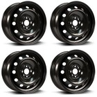 NEW Set of 4 Wheels 15in Black Fits Fiat OEM Level Rims