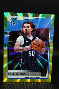 2020-21 Donruss - Cole Anthony Rated Rookie Green Yellow Laser #208 + TOP LOADER