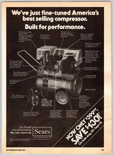 1981 PRINT AD Sears Craftsman Compressor Built for Performance On Sale Save $130