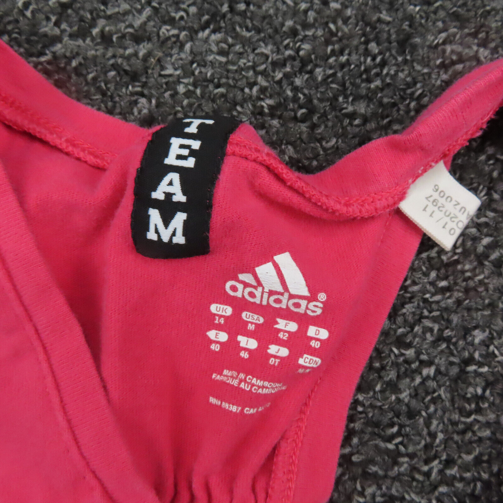 Adidas Tank Top Womens Medium Pink Embroidered Lo… - image 8