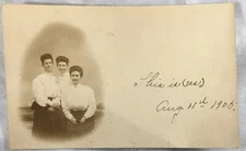 Vintage Victorian RPPC Women Atlantic City Souvenir B5