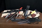 Tactical Ninja Sword Set Axe Fixed Blade Knife Kunai Throwers Survival Gear Lot