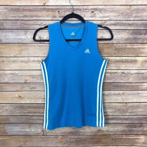 Adidas Womens Small Clima 365 Tank Top V Neck Performance Essential Blue |  eBay