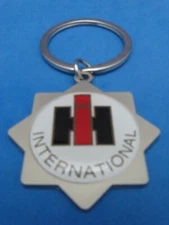 IHC IH INTERNATIONAL HARVESTER TRUCK STAR KEYRING SATIN NICKEL KEY RING #264