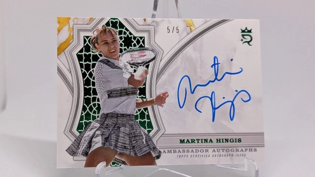 2024 Topps Royalty Tennis Martina Hingis 5/5 On Card Auto Ambassador