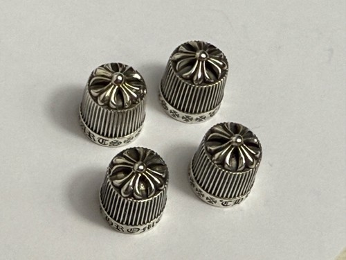Chrome Hearts Sterling Silver Tire Valve Cap Set of 4 New! .925 Sterling - Picture 9 of 20