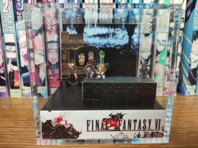 Final Fantasy VI Cyan Phantom Train Handmade Diorama -Gameboy Gaming Cube-Fanart