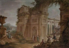 high quality oil painting handpainted on canvas "Classical Ruins"