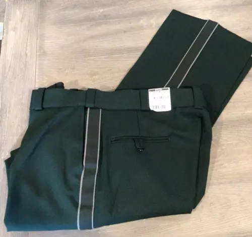 Flying Cross Men's Polyester SpruceGreen w/Gray & Green Stripe Uniform Pants 38