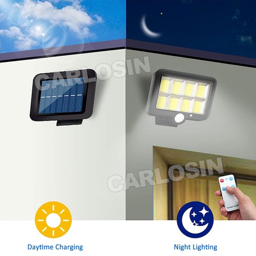 Solar Led 160COB Motion Sensor Security Flood Light Wall Lamp Garage Garden Yard - Picture 5 of 13