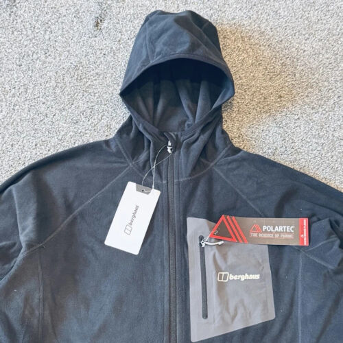 Berghaus Mens Large Black Full Zip Polartec Fleece Outdoor Hiking Walking Jacket - Picture 9 of 9