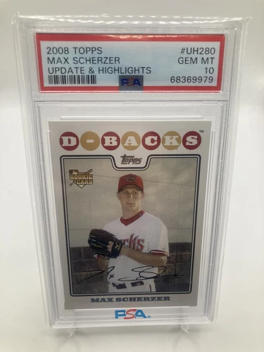 Max Scherzer 2008 Topps Update & Highlights #UH280 RC ROOKIE PSA 10 
