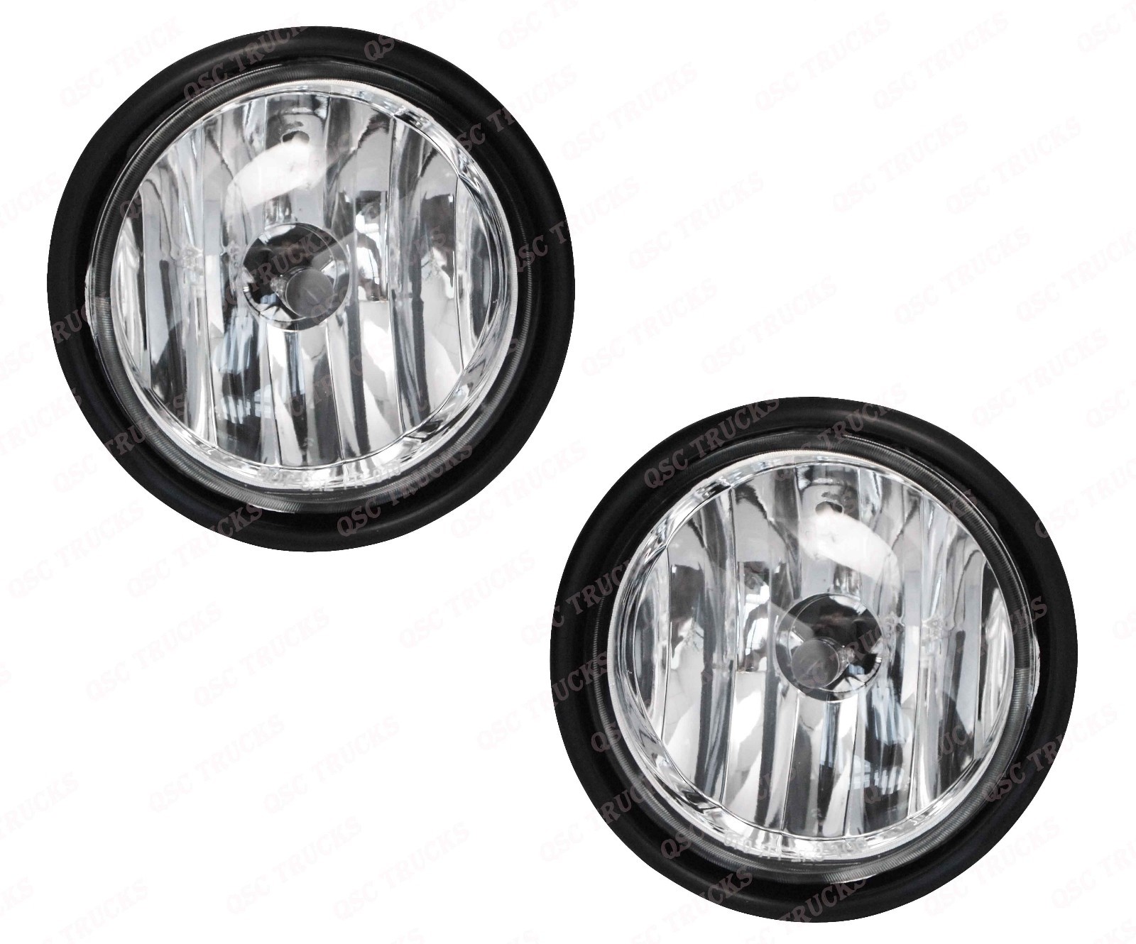 QSC Fog Lights Lamps Pair LH RH w/ Bulbs for Freightliner Columbia 04-10
