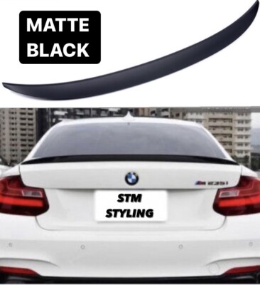 BMW 2 series F22 F87 M2 M performance style rear boot lip spoiler matte black 