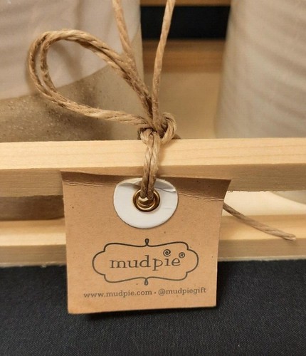 Mud Pie Stoneware Oil and Vinegar Set in Crate - Picture 2 of 5