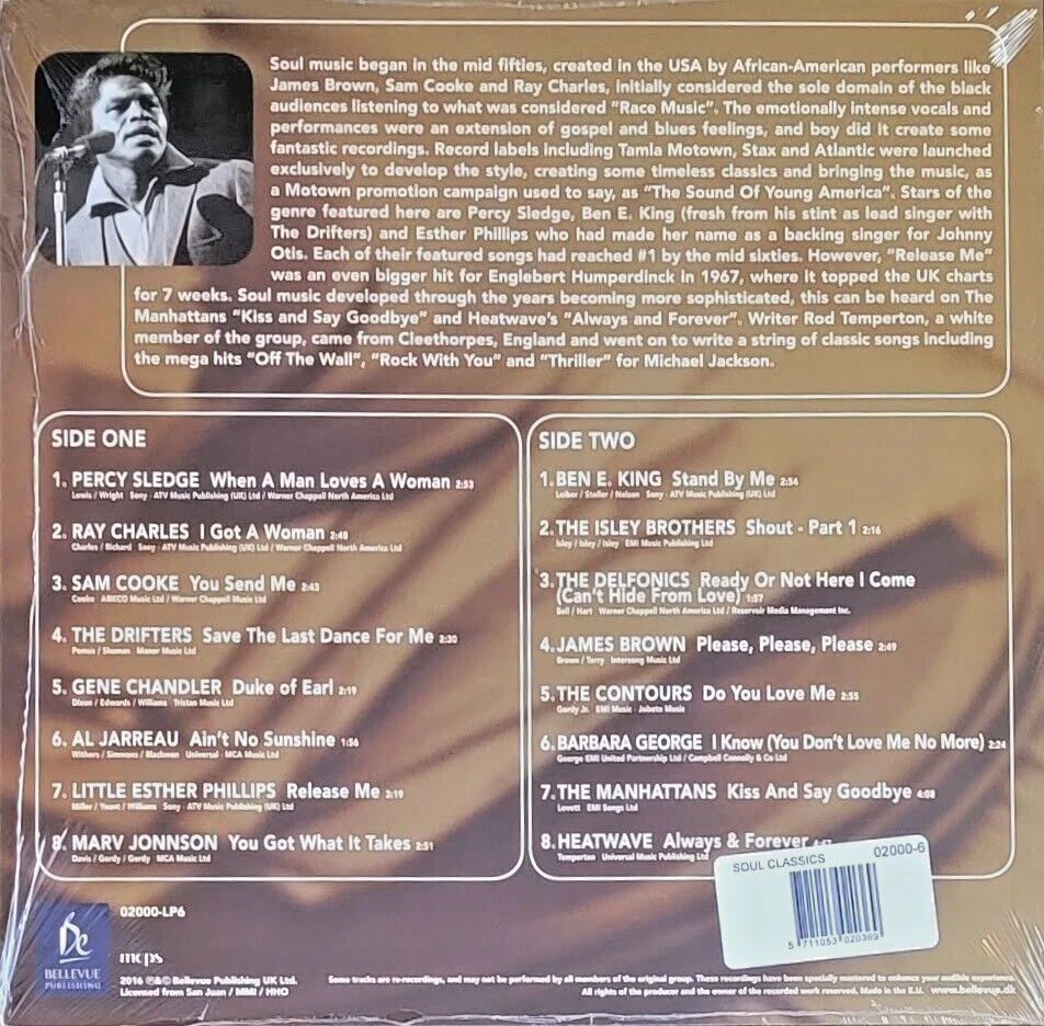 SOUL CLASSICS - VARIOUS ARTIST - VINYL LP " NEW, SEALED " - Image 2 of 2