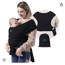 Momcozy Baby Wrap Carrier Easy to Wear Sling Newborn to Toddler Black New