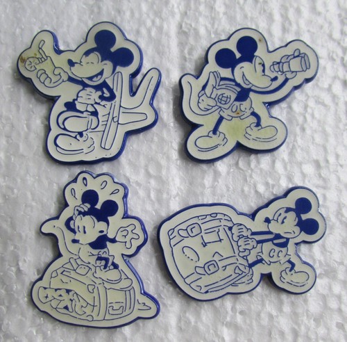 DISNEY VACATION CLUB 2018 TRADING PIN BLAU & WEISS MICKEY MAUS 4ER SET