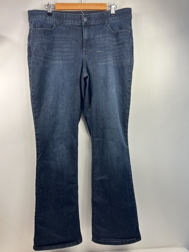 Pantalones de mezclilla Liz Claiborne clásicos bootcut para mujer talla 14 azul clásico 5 bolsillos