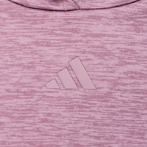 adidas Hoodie Girls' Medium 10/12 Orchid Fusion HTR Fleece New - Picture 3 of 9